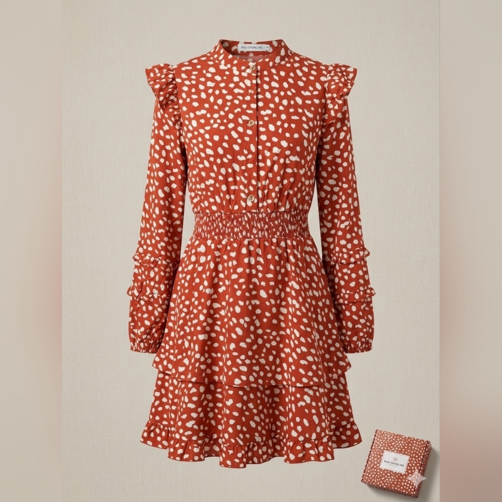 New!! Miss Sparkling Sz M Midi Long Sleeve Dress